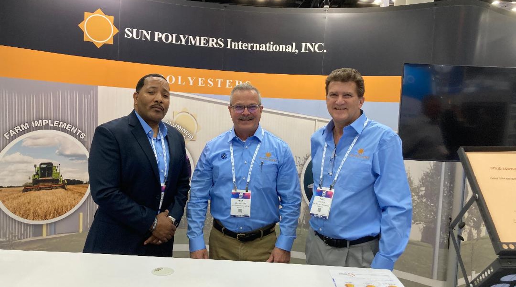 Sun Polymers booth at the 2022 American Coatings Show